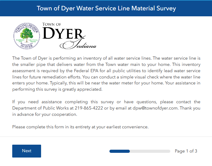 Town of Dyer > Departments > Public Works > Water Management > Water ...
